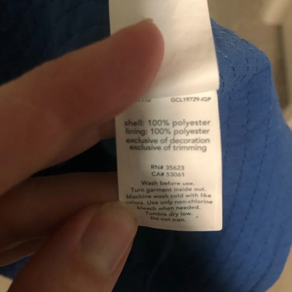 Carter’s Just One You Blue Shark Bucket Hat Sz 6 - 12 months